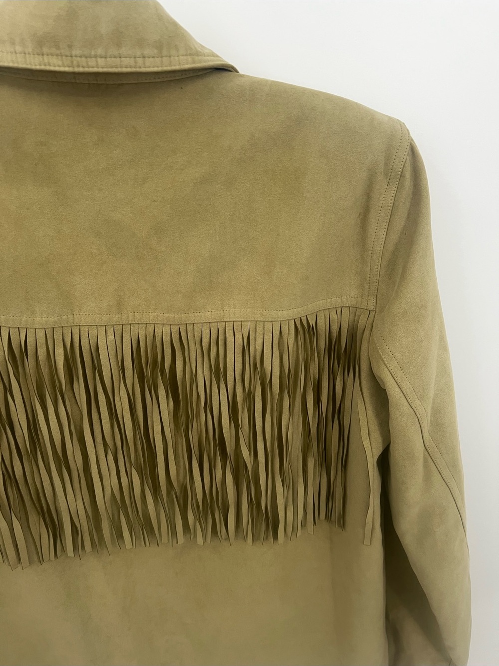 WeWoreWhat Faux Suede Fringe Zip-Front Jacket - Picture 5 of 15